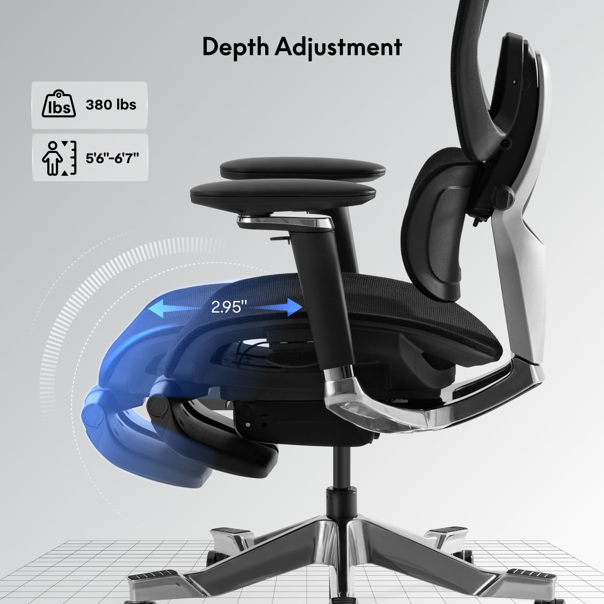 FlexiSpot Ergonomic Office Chair with Footrest|Chair For